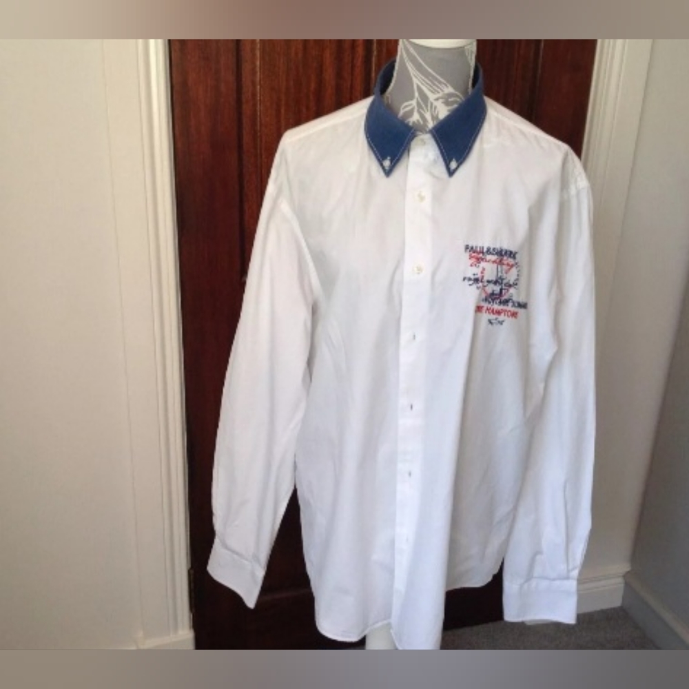 Paul and Shark vintage cotton shirt the hamptons cotton shirt Size  Us 46This is